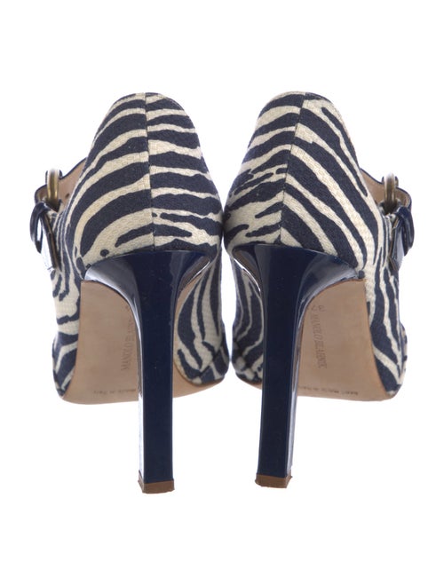 Manolo Blahnik Printed D'Orsay Pumps