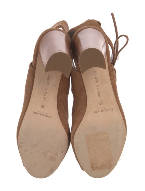 Manolo Blahnik Suede Gladiator Sandals