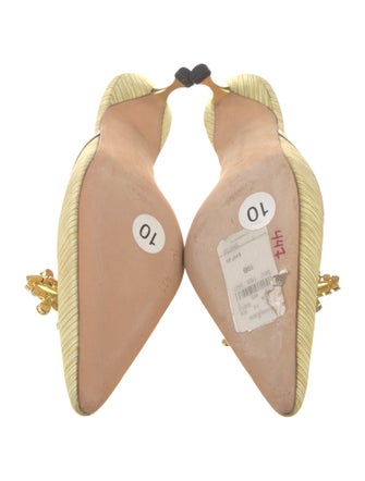 Manolo Blahnik Crystal Embellishments Mules