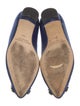 Manolo Blahnik Satin Crystal Embellishments Ballet Flats