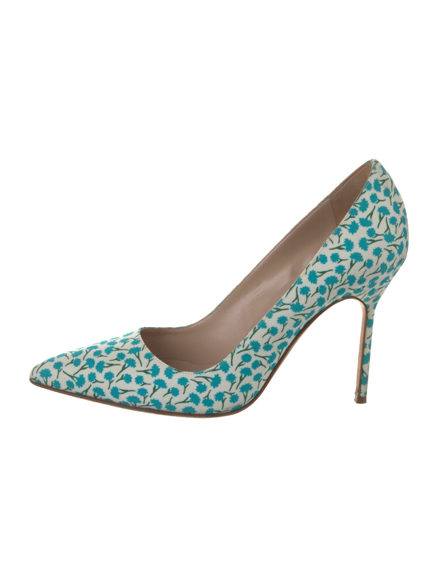 Manolo Blahnik Canvas Printed Pumps