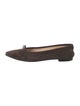 Manolo Blahnik Suede Bow Accents Ballet Flats