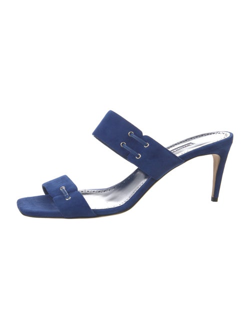 Manolo Blahnik Suede Slides