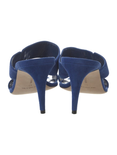 Manolo Blahnik Suede Slides