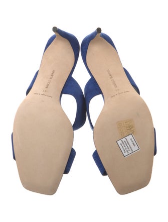 Manolo Blahnik Suede Slides
