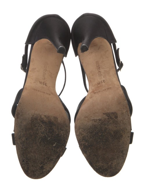 Manolo Blahnik Satin T-Strap Pumps