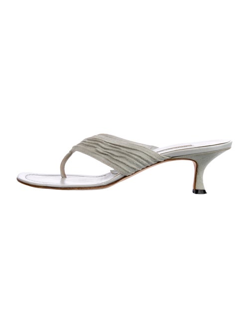 Manolo Blahnik Suede Slides
