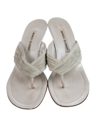 Manolo Blahnik Suede Slides