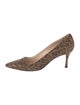 Manolo Blahnik Suede Animal Print Pumps