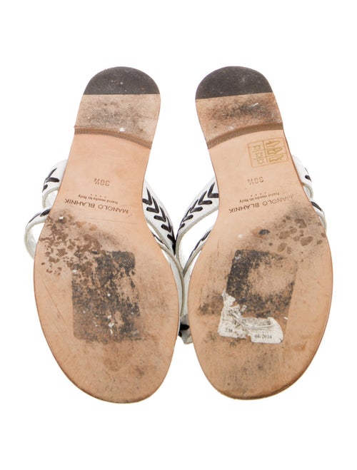 Manolo Blahnik Leather Slides