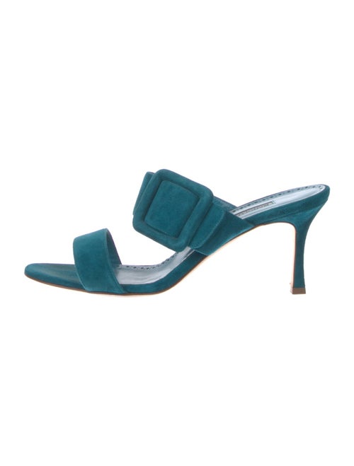 Manolo Blahnik Suede Slides