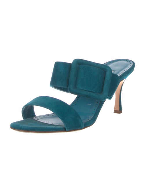 Manolo Blahnik Suede Slides