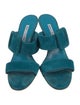 Manolo Blahnik Suede Slides