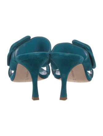 Manolo Blahnik Suede Slides