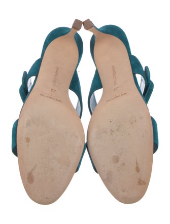 Manolo Blahnik Suede Slides