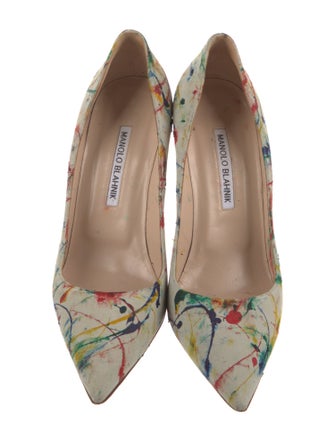 Manolo Blahnik Floral Print Pumps