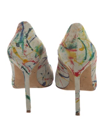 Manolo Blahnik Floral Print Pumps