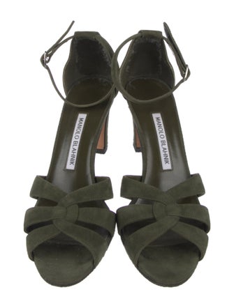 Manolo Blahnik Suede Sandals