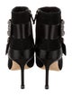 Manolo Blahnik Suede Crystal Embellishments Boots