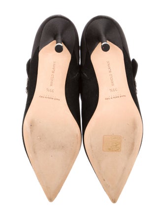 Manolo Blahnik Suede Crystal Embellishments Boots