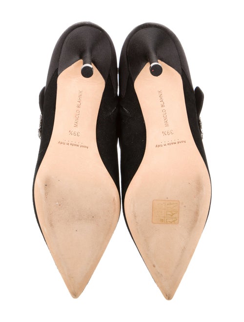 Manolo Blahnik Suede Crystal Embellishments Boots