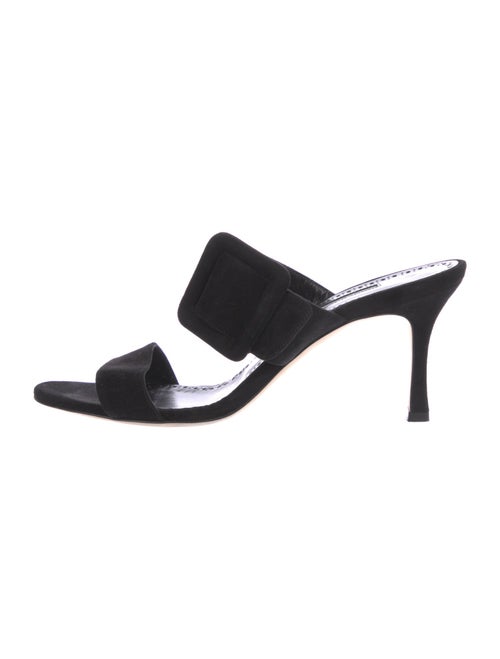 Manolo Blahnik Suede Slides