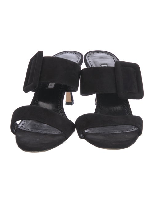 Manolo Blahnik Suede Slides