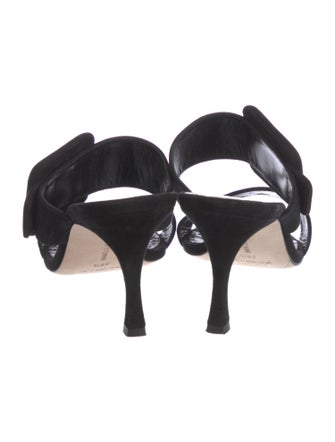 Manolo Blahnik Suede Slides