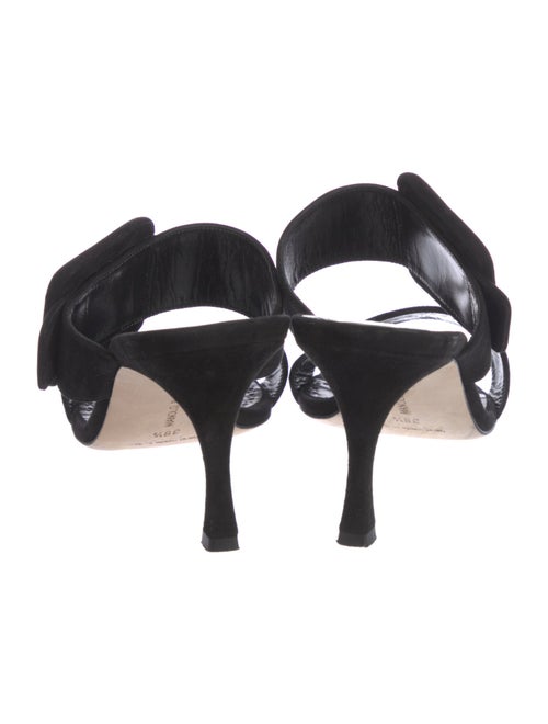 Manolo Blahnik Suede Slides
