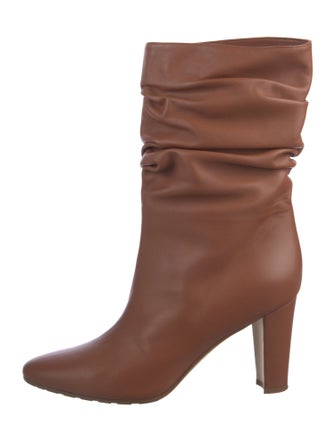 Manolo Blahnik Leather Slouch Boots