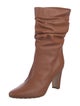 Manolo Blahnik Leather Slouch Boots
