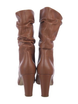 Manolo Blahnik Leather Slouch Boots