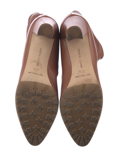 Manolo Blahnik Leather Slouch Boots