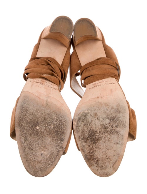 Manolo Blahnik Suede Slingback Sandals