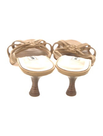 Manolo Blahnik Leather Slides