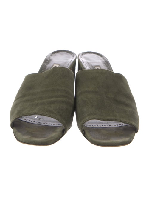 Manolo Blahnik Suede Slides