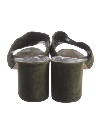 Manolo Blahnik Suede Slides