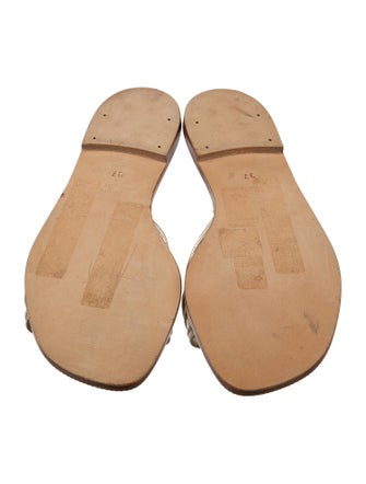 Manolo Blahnik Leather Slides