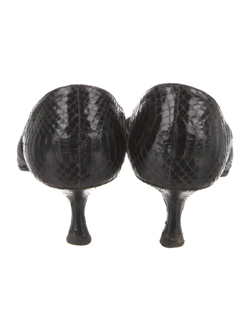 Manolo Blahnik Snakeskin D'Orsay Pumps