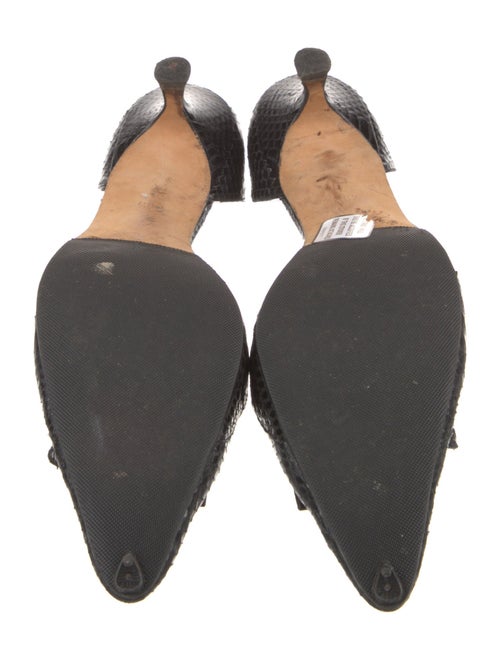 Manolo Blahnik Snakeskin D'Orsay Pumps