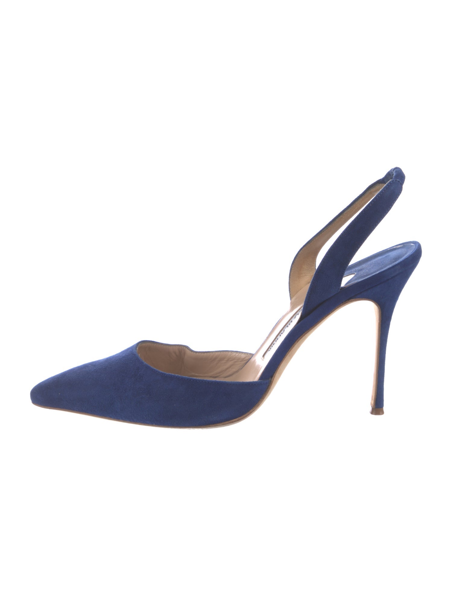 Manolo Blahnik Suede Slingback Pumps