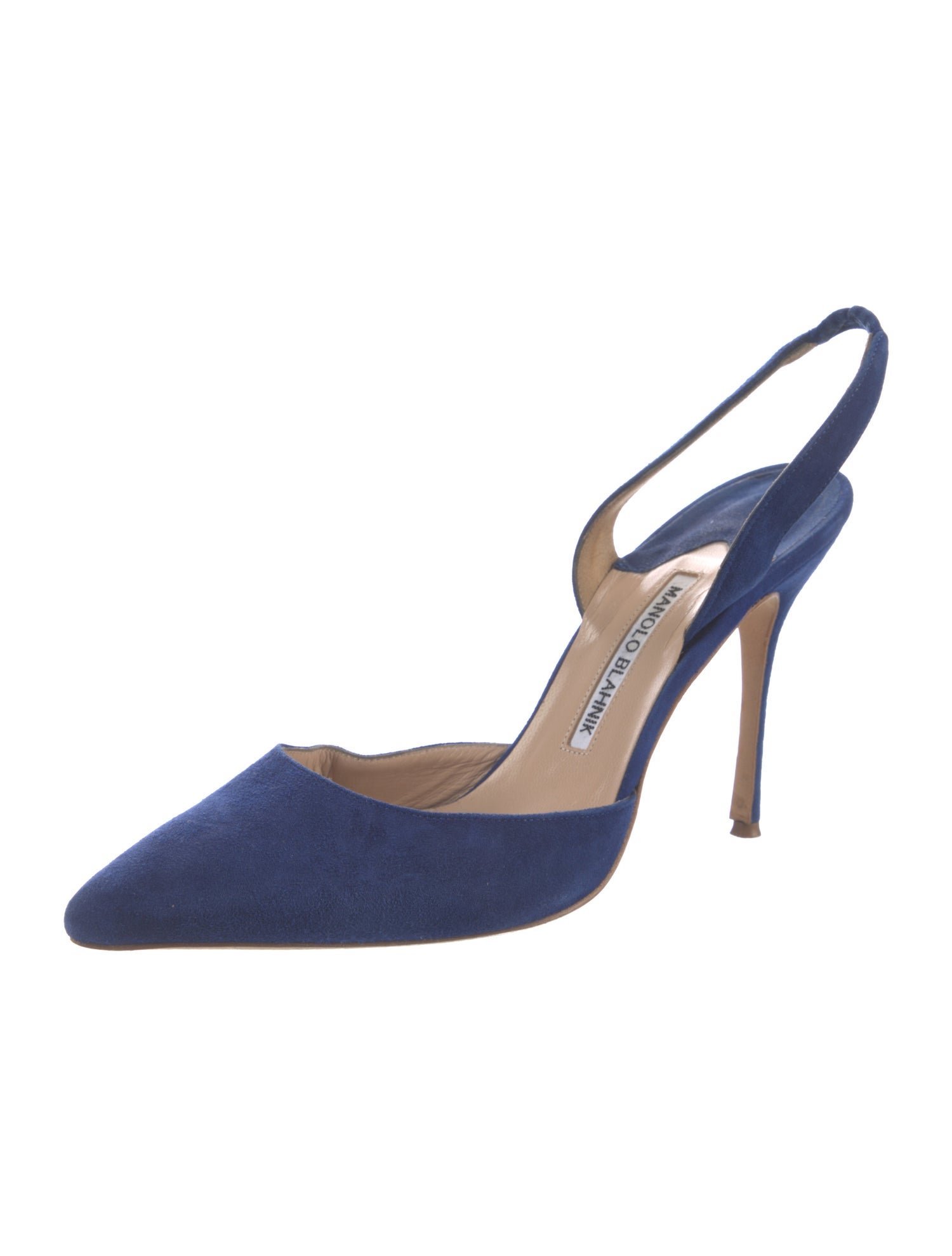 Manolo Blahnik Suede Slingback Pumps