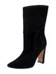 Manolo Blahnik Suede Bow Accents Boots