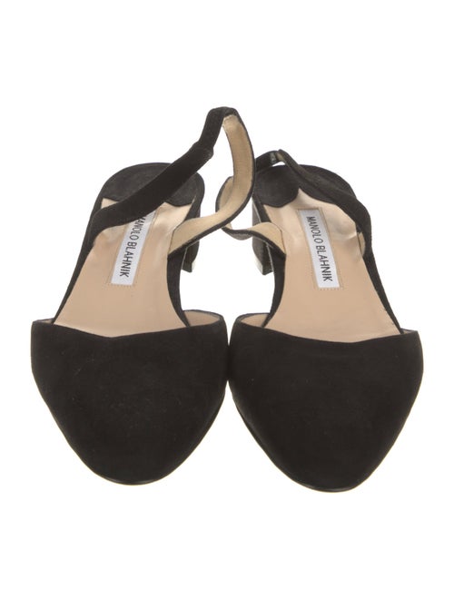 Manolo Blahnik Suede Slingback Flats