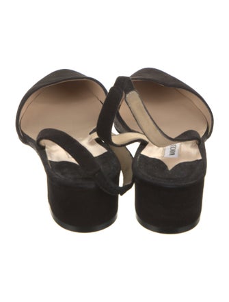 Manolo Blahnik Suede Slingback Flats