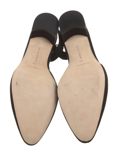 Manolo Blahnik Suede Slingback Flats
