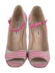 Manolo Blahnik Canvas Striped Pumps
