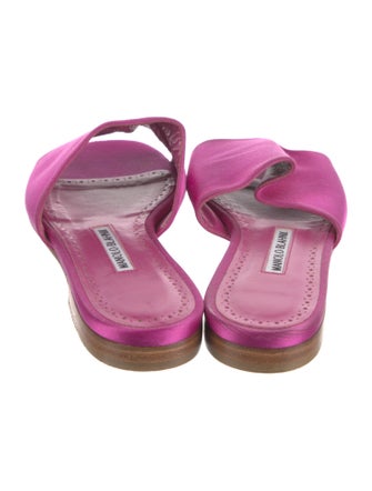 Manolo Blahnik Satin Slides