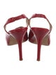 Manolo Blahnik Patent Leather Lasercut Accents Slingback Sandals