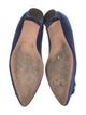Manolo Blahnik Satin Crystal Embellishments Flats